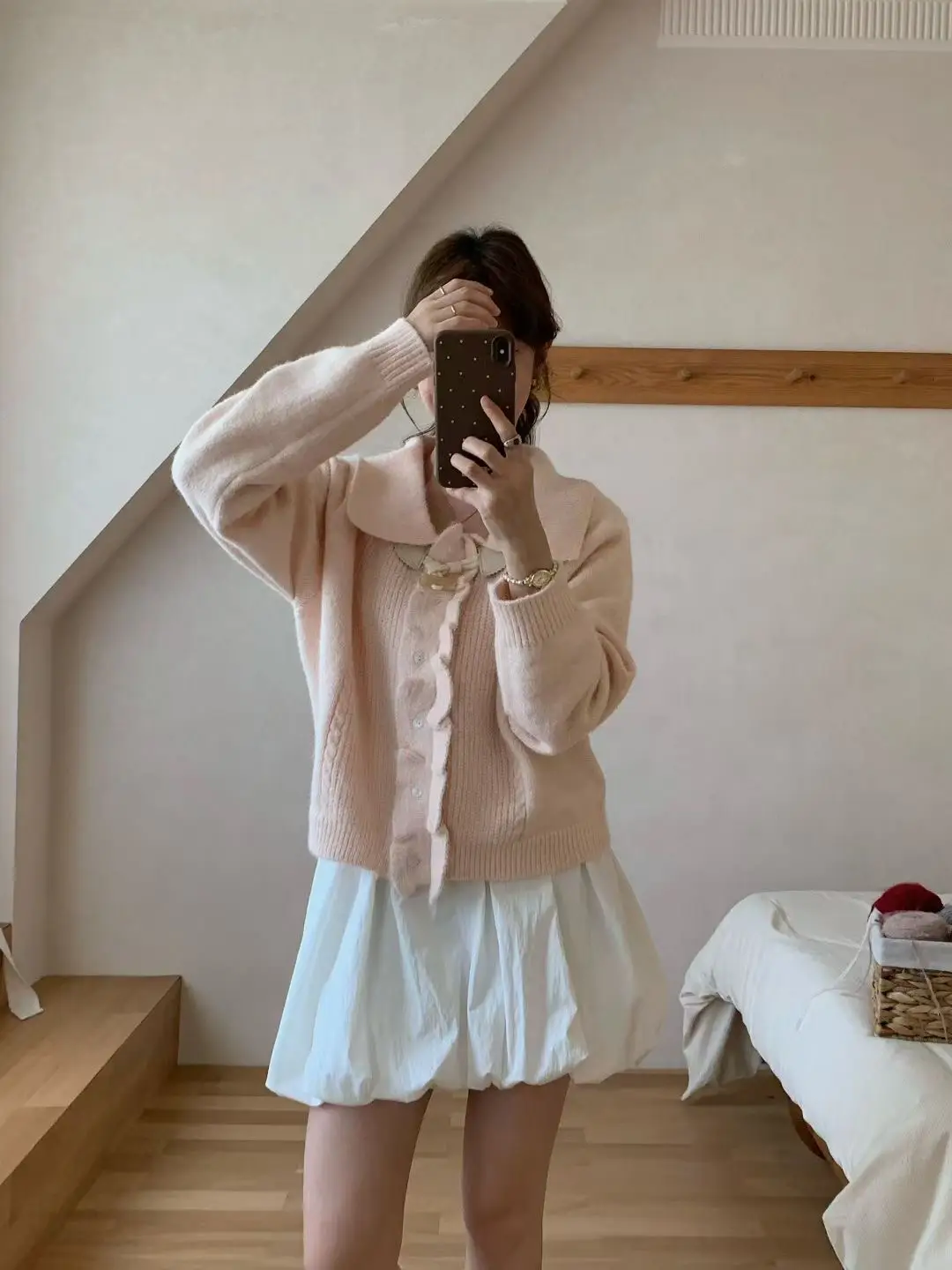 한국인기 폴드 칼라 토글 가디건 상세 이미지 2