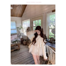 批发小众设计韩系毛衣女网纱拼接蓬蓬麻花时尚<b class='q'>街头</b>甜美宽松百搭针织衫