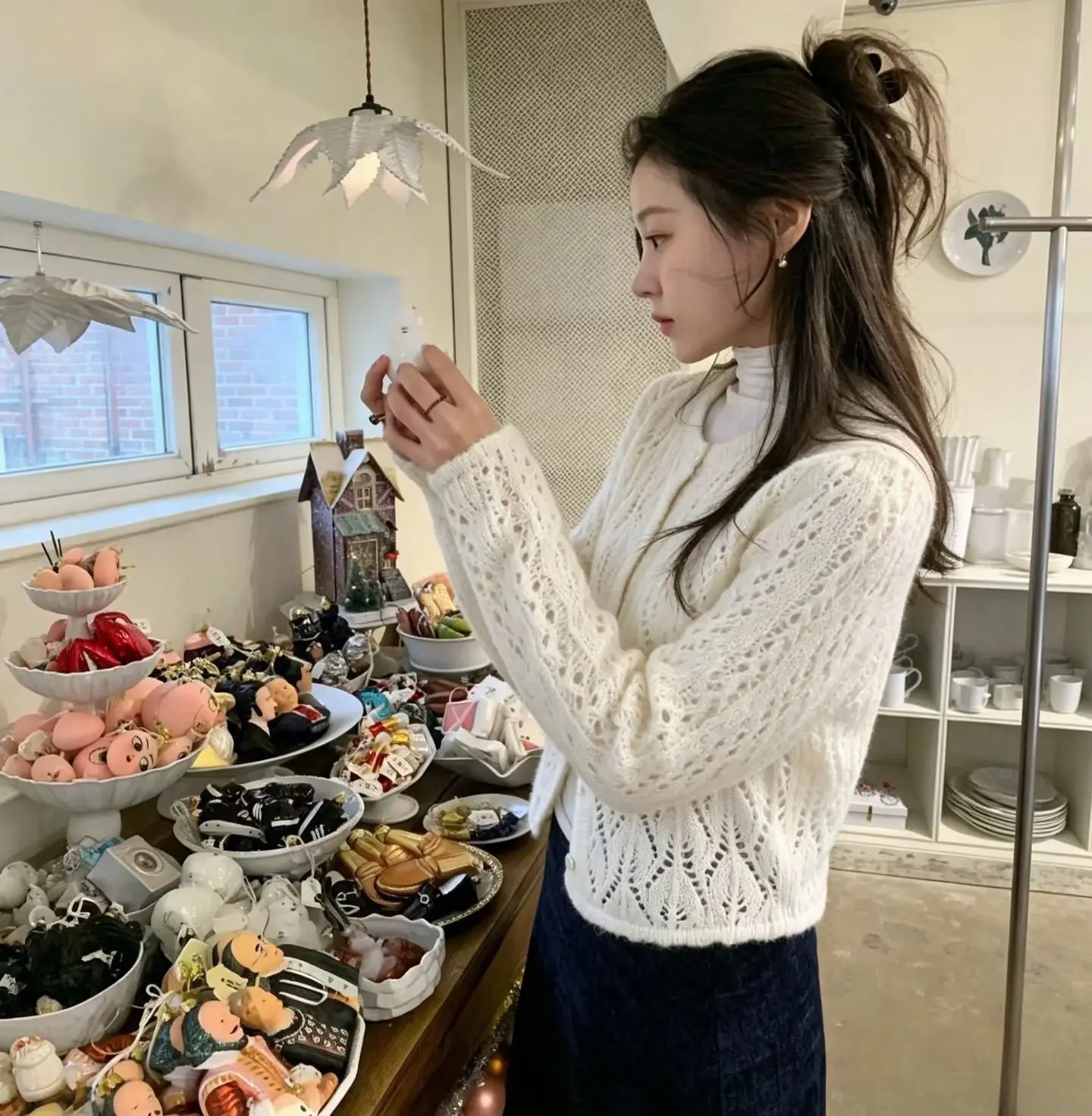 루즈핏 오픈 니트 가디건 상세 이미지 5
