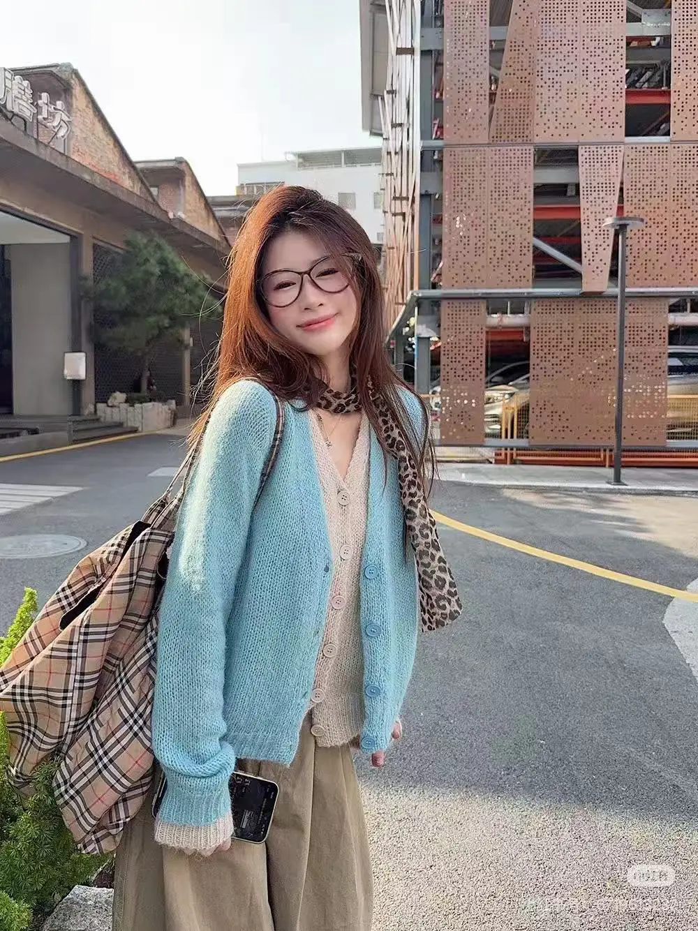 루즈핏 V넥 가디건