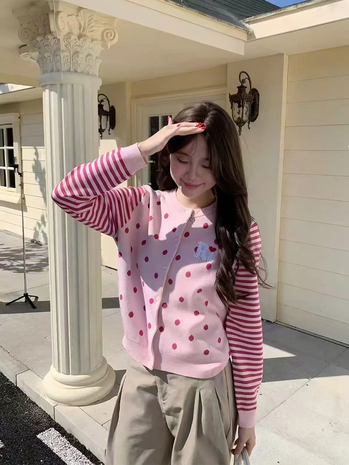 레트로 도트 가디건 상세 이미지 2