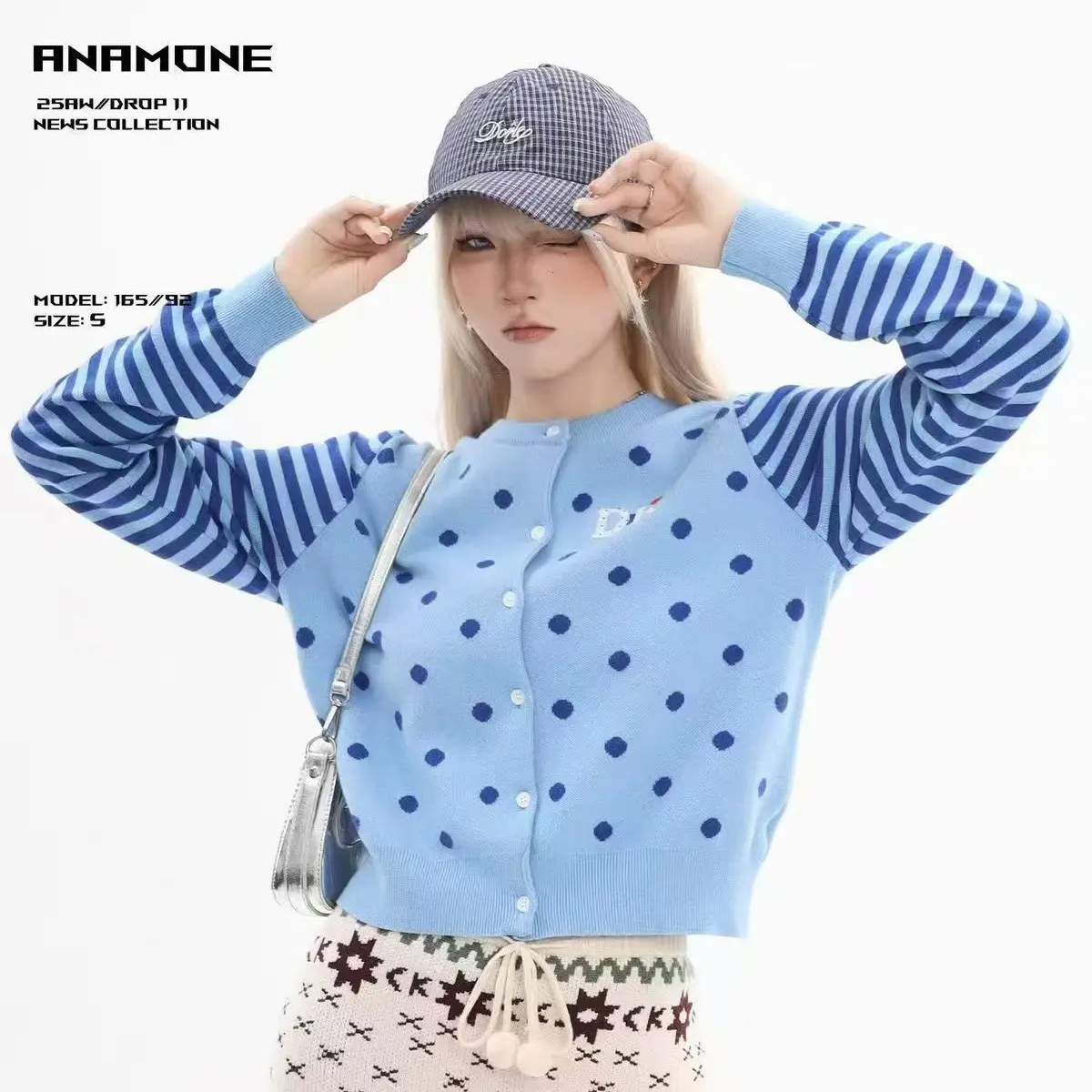 레트로 도트 가디건 상세 이미지 5