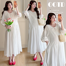 批发实拍--孕妇法式刺绣白色连衣<b class='q'>裙</b>2026夏气质清纯长<b class='q'>裙</b>