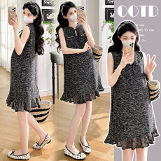 批发实拍—法式复古2026老钱风V领孕妇气质<b class='q'>连衣</b>裙