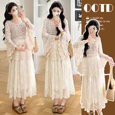 批发实拍—2026新款镂空<b class='q'>孕妇</b><b class='q'>针织衫</b><b class='q'>上衣</b>+刺绣半身裙