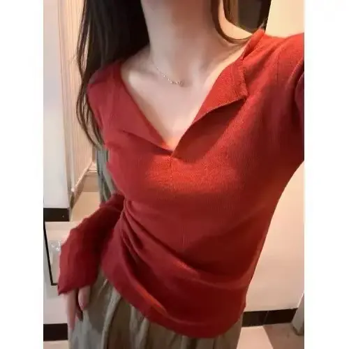 V넥 니트 이너 탑 상세 이미지 6