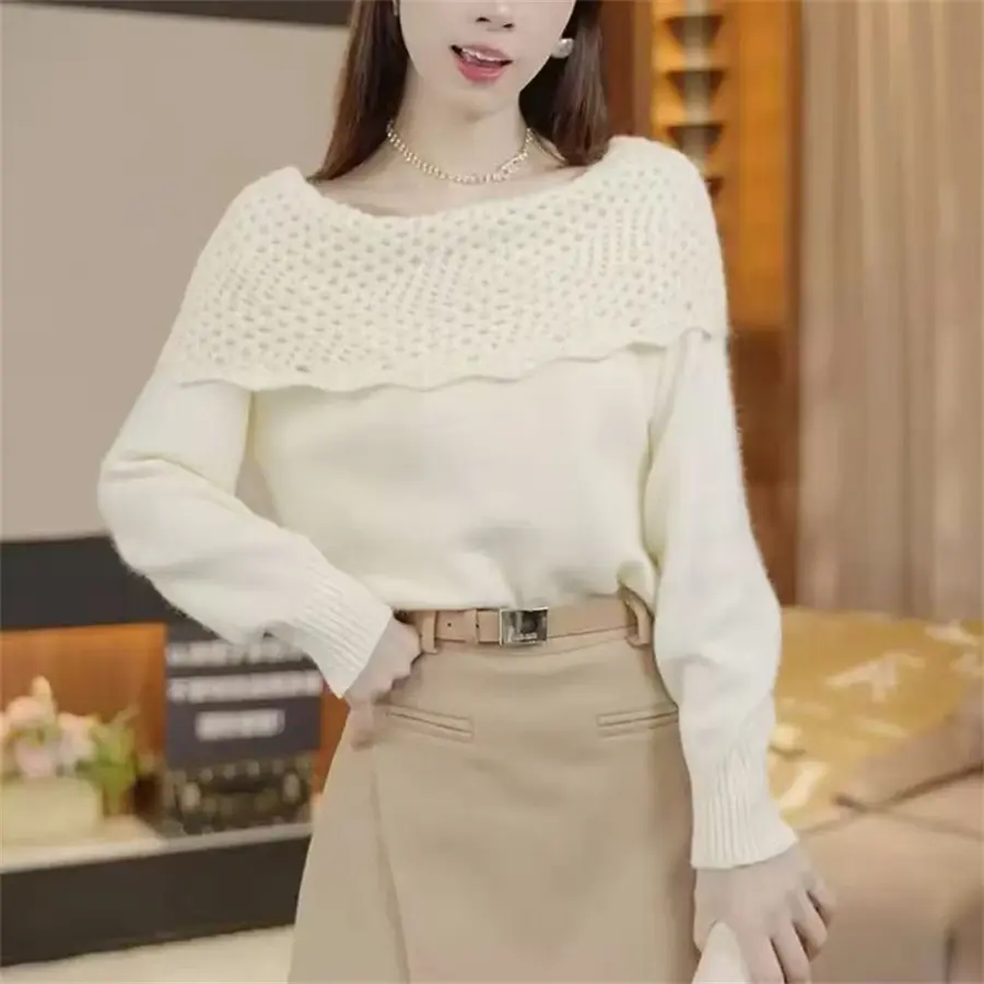 빈티지 오프숄더 니트 상세 이미지 3