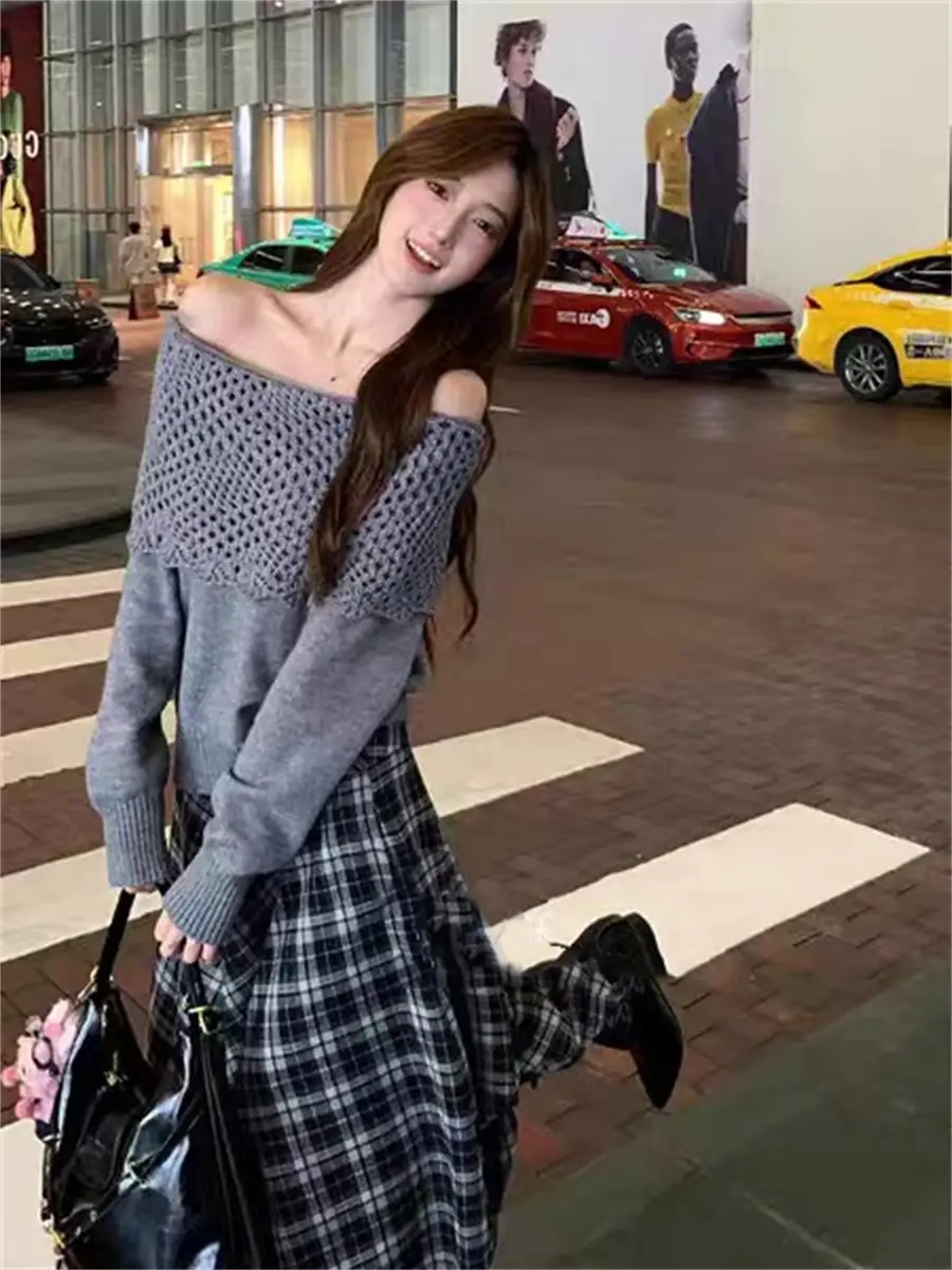 빈티지 오프숄더 니트 상세 이미지 10