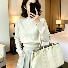 批发2026新款秋冬针织<b class='q'>大码</b>蝙蝠衫半高领针织衫女打底宽松上衣