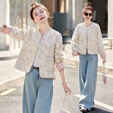 批发中式国风外套洋气2026提花春夏高级新款气质显瘦短款唐装上衣