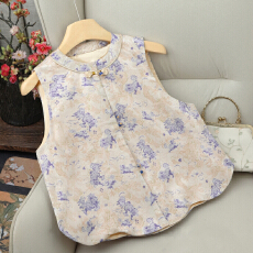 批发新中式中老年<b class='q'>妈妈装</b>提花马甲复古立领无袖背心外搭坎肩上衣2026