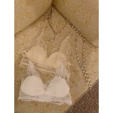 批发JMSHOP 氛围内搭 纯欲蕾丝内衣女薄款大胸显小舒适无钢圈透气<b class='q'>文胸</b>