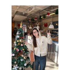 批发<b class='q'>韩版</b>针织开衫2025新款毛衣<b class='q'>外套</b>秋季女装早秋韩系穿搭连帽上衣