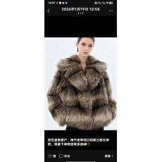 批发神明少女冬季仿狐狸毛环保皮草外套皮毛一体女中长高级感毛毛大衣