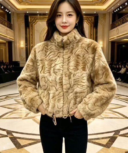 신들 소녀 겨울 모방 여우털 환경 보호 모피 재킷 피모 하나 여성 고급 센스 모피 코트