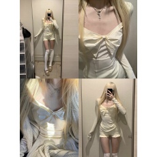 批发Rase le sol‘LoveLetter’蝴蝶结<b class='q'>打底衫</b><b class='q'>修身</b>收腰长袖T恤内搭上衣