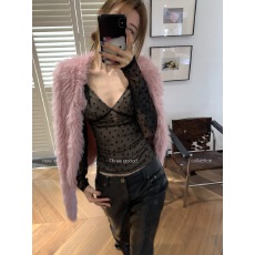 批发THREE GOOOD殷三吉 爱心波点打底上衣<b class='q'>V领</b>长袖<b class='q'>T</b>女冬小众设计感内搭