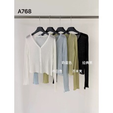 批发天丝亚麻针织<b class='q'>开衫</b>百搭韩系<b class='q'>毛衣</b>26春季新款A768