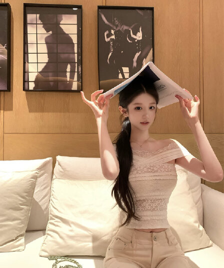 okmashop 법 새싹 bunny 레이스 오프숄더 티셔츠 여성 여름 디자인 센스 순수한 욕망 섹시함 오프숄더 맨위