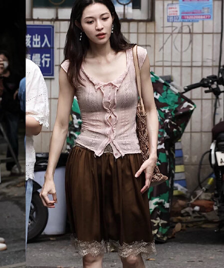 시계 추 크 사이 같은 단락 palavas 봄 여름 26 새로운 소녀 기도하다 니트 맨위 캐미솔