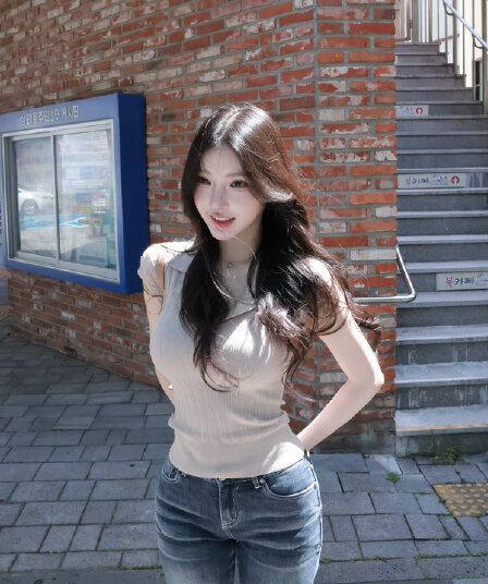 fart shop 오트밀 숙련 된 숙련 된 라이 경기 서울 아마 V넥 작은 날다 소매 털 짠 셔츠 여성 여름 숙박 화이트 t