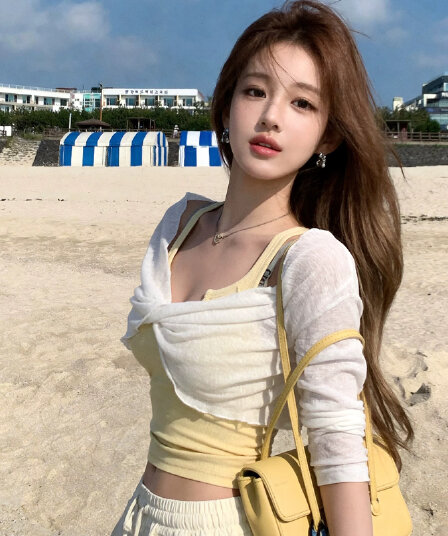 비틀림 루즈핏 얇고 가벼운 느긋한 스택 착용 블라우스 u 칼라 구덩이 기사 단어 조끼 슬립 세트 체하다 조각 아름다운 옷