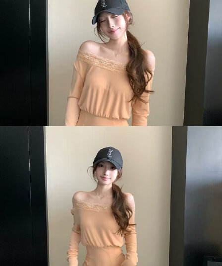 밤나무 코코아 bankelili 영어 지구 화이트 티 순수한 욕망 비스듬한 어깨 펌프 Pleat 허리 수축 레이스 조각 맨위 여성