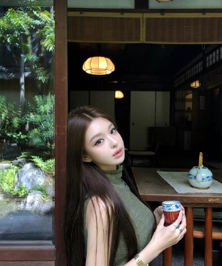 안녕하세요. 팬 팬 my chic 높음 지혜 분위기 높음 칼라 민소매 니트 맨위