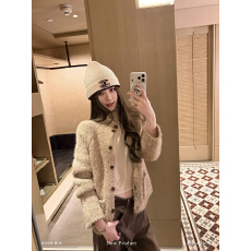 批发蝶宝嘻 温柔 粗针羊毛秋季针织开衫花纱立领卷边毛衣外套女