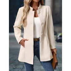 批发女士休闲高领长款毛呢大衣2025跨境外贸亚马逊<b class='q'>秋</b>冬新款外套独立站