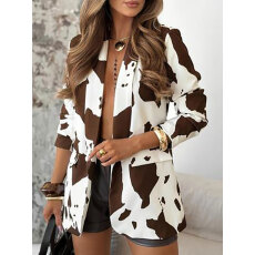 批发<b class='q'>欧美</b>风女装2026春装新款豹纹西装外套女长袖时尚气质西服