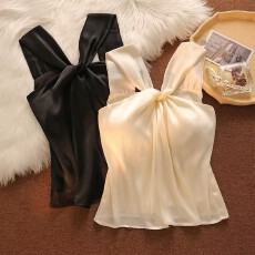 批发夏季交叉挂脖背心女外穿性感甜辣妹显瘦内搭露肩无袖短款上衣