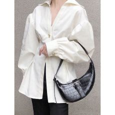 批发V领衬衣白色高级感<b class='q'>通勤</b>衬衫女装2026春季新款气质收腰显瘦上衣潮