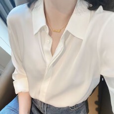 批发春秋季新款白色<b class='q'>雪纺</b><b class='q'>衬衫</b>女抗皱韩版<b class='q'>长袖</b>百搭通勤<b class='q'>衬衣</b>气质轻熟上衣