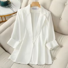 批发2026雪纺<b class='q'>小西装</b><b class='q'>外套</b><b class='q'>女</b>韩版春秋垂感气质设计感小众<b class='q'>外套</b>西服