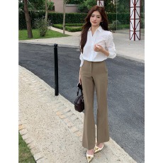 批发实拍2025秋冬新款宝藏长腿修身显瘦高腰百搭微喇裤休闲<b class='q'>裤子</b>女长裤