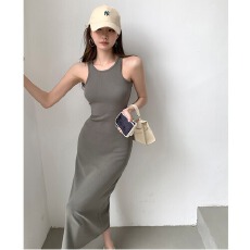 批发实拍2026春夏新款ins辣妹<b class='q'>露背</b>性感包臀修身<b class='q'>连衣裙</b>背心中长裙子女