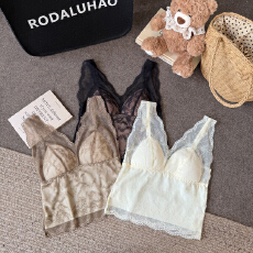 批发实拍性感蕾丝吊带背心内衣内搭吊带打底衫外穿无袖露肩上衣背心女