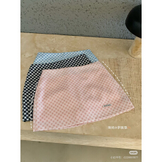 韩系miu 格子半裙