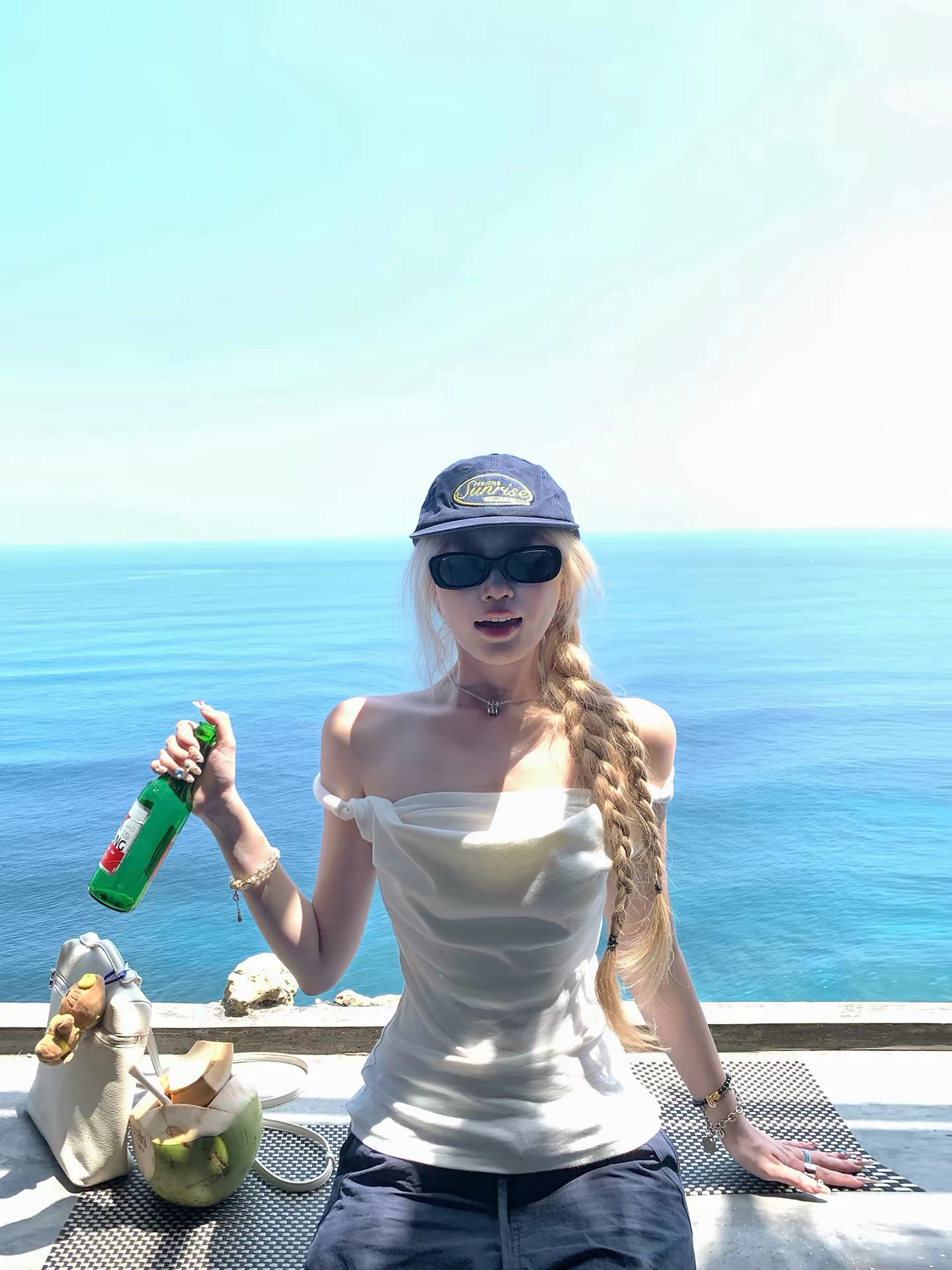 ceezzzi 와 성별 lady 흔들다 칼라 캐미솔 여름 외출용 디자인 센스 오프숄더 둘 착용 티셔츠 짧은 맨위