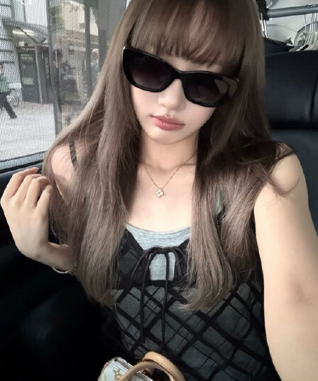 ceeyou05 16 20 00 신제품 시스루 메시 그리드 u 칼라 조끼 스택 착용 세트