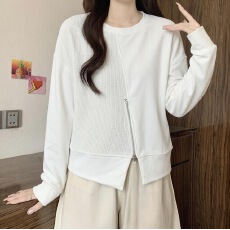 批发2026秋季新款韩版宽松显瘦百搭休闲拼接女小众款卫衣