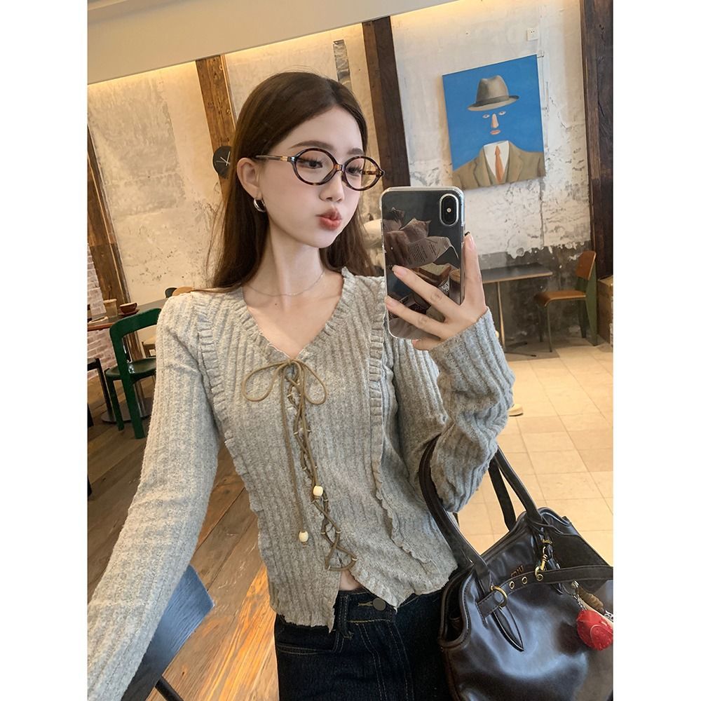MY70148# 套头复古辣妹长袖t恤女修身上衣女裝貨源服裝批發