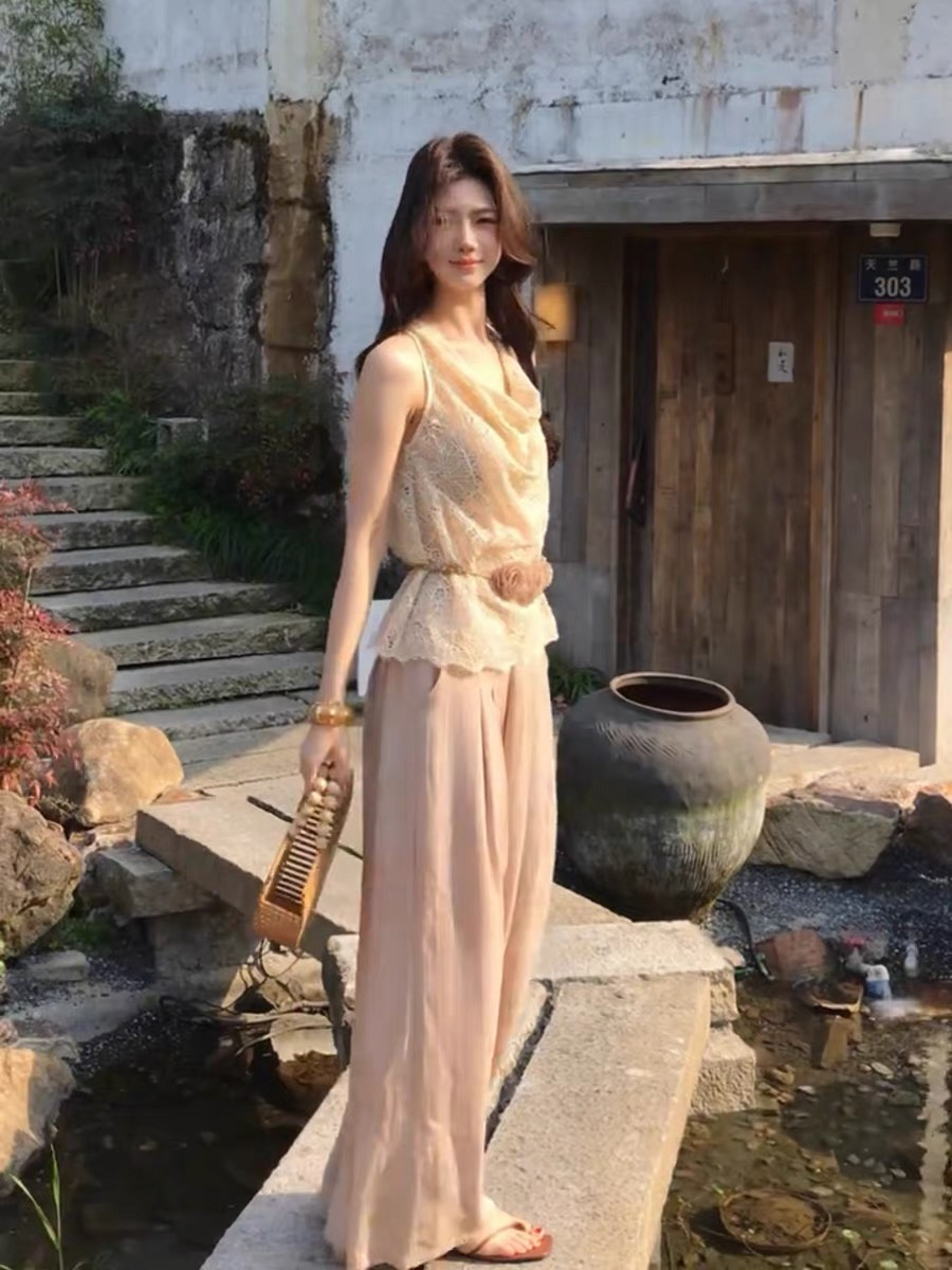 무쯔리 목자이 슬림해 보이는 우아함 레이스 맨위 반 스커트