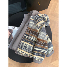 批发实拍 控价20 费尔岛颗粒羊羔毛奥粒绒加厚<b class='q'>连帽卫衣</b>外套