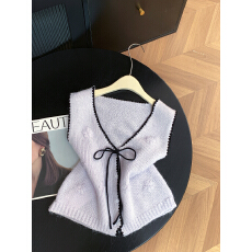 批发实拍 控价20 韩系设计感小香风马甲女<b class='q'>新款</b>时尚叠穿背心针织衫<b class='q'>毛衣</b>