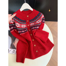 批发实拍 控价20 提花针织开衫女<b class='q'>新款</b>慵懒复古宽松<b class='q'>毛衣</b>外套