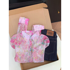 批发实拍 控价20 小碎花清新独特<b class='q'>衬衫</b>女韩系高级<b class='q'>印花</b>薄上衣