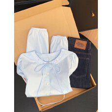 批发实拍 控价20 圆领爱心刺绣长袖衬衫女宽松显瘦小众设计感衬衣上衣