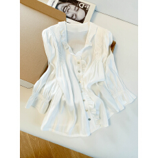 批发实拍 控价20  法式复古洋气内搭百搭格子<b class='q'>休闲</b>宽松衬衫